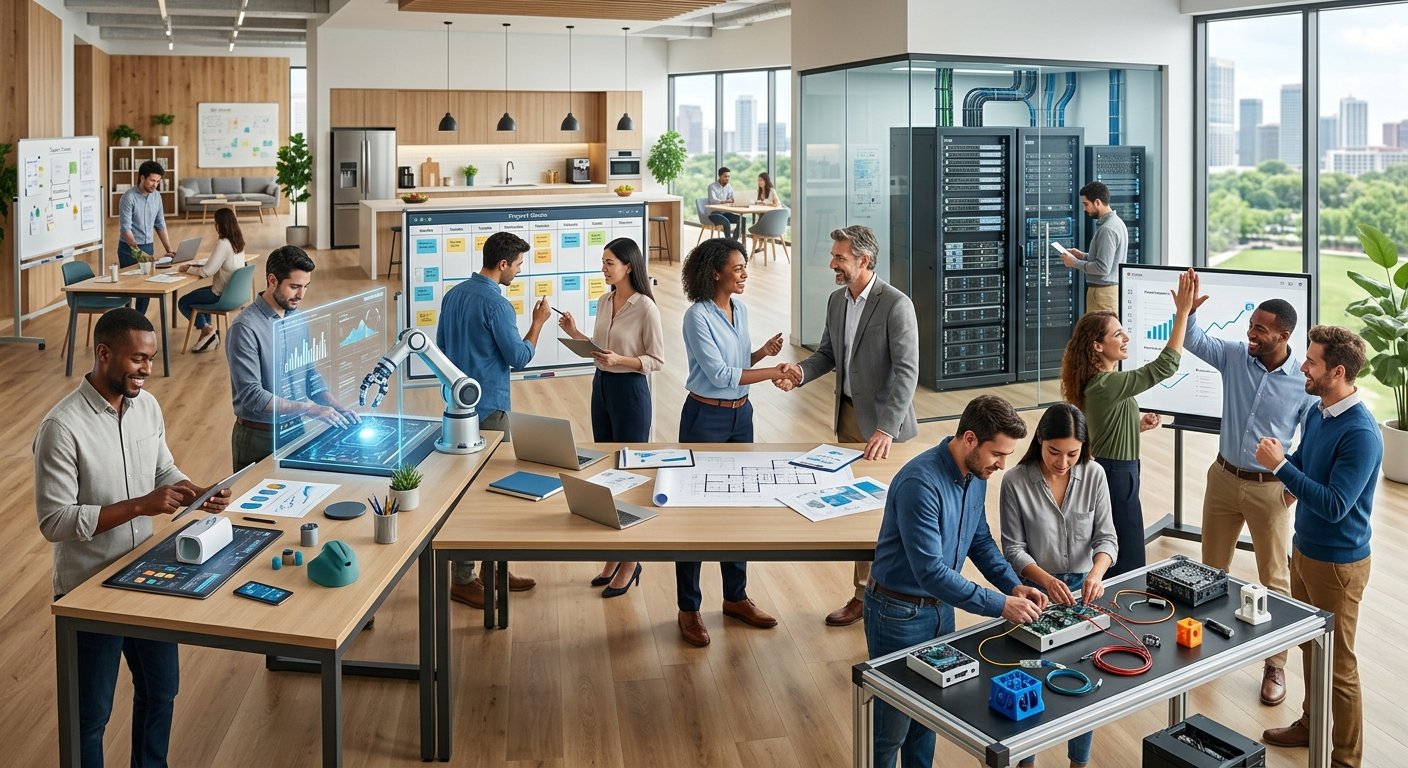 Técnico revisando un distribuidor de fibra óptica